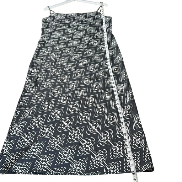 NWT Banana Republic Factory Grey White Geometric Design Satin Slip Dress Size S - Picture 12 of 12